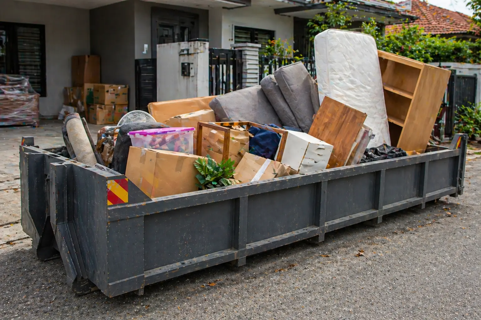 tong roro untuk buang barang pindah rumah